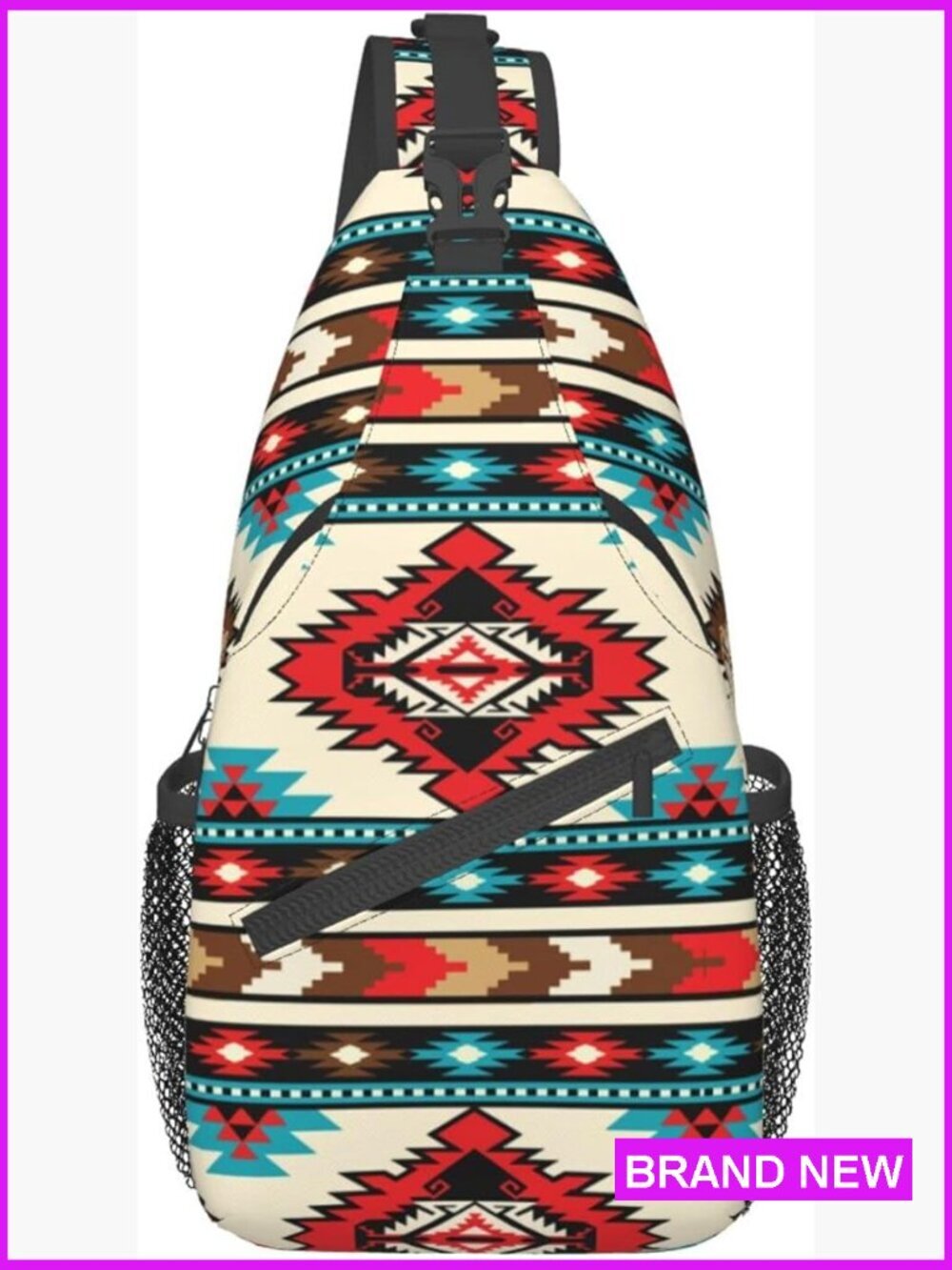 Geometric Tribal Sling Backpack Daypack Crossbody Chest Bag Lightweight Travel